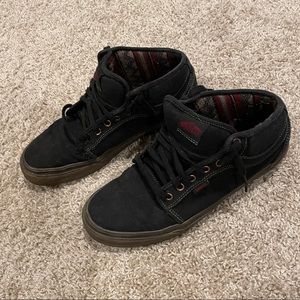 Vans 10.5 black and gum high top sneakers